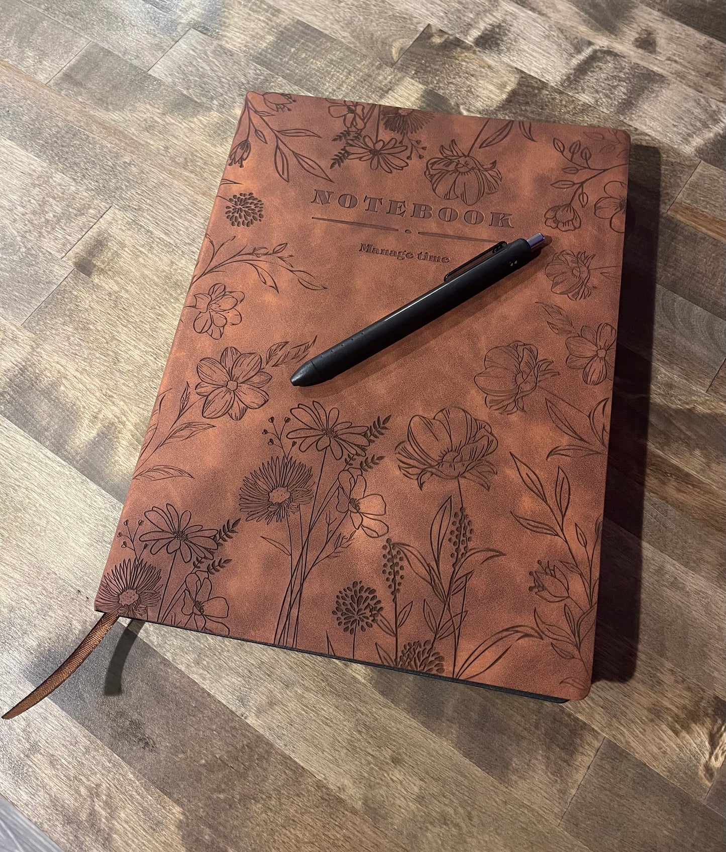 Floral Leather Journal
