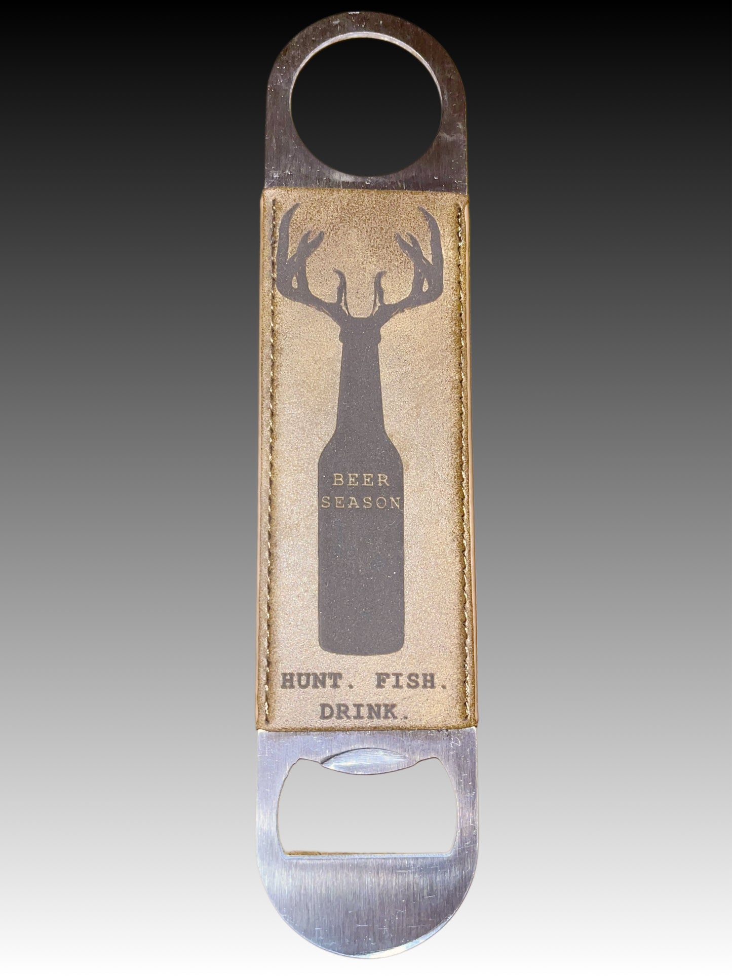 Deer Season Leather Bottle Opener