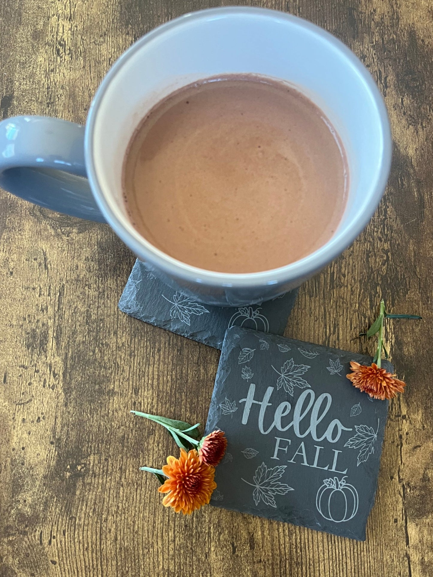 Hello Fall Slate Coasters